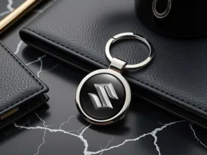 Suzuki Llavero Logo Anillo Metal Premium Custom
